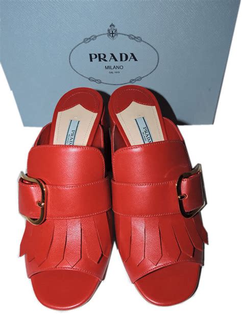 Prada Kiltie Slingback Sandals 